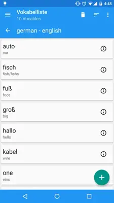 Vocabletrainer android App screenshot 11