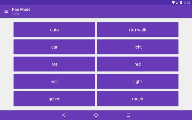 Vocabletrainer android App screenshot 2