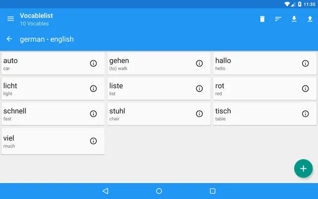 Vocabletrainer android App screenshot 5